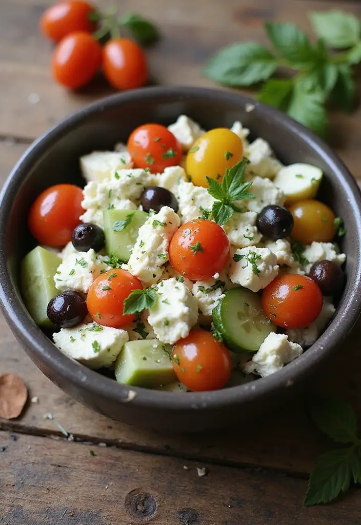 25 Cottage Cheese Mediterranean Recipes High in Protein - 1. Mediterranean Cottage Cheese Bowl