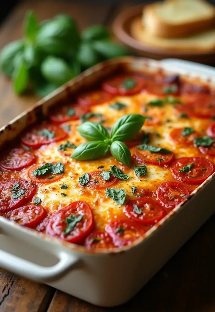 25 Cottage Cheese Mediterranean Recipes High in Protein - 11. Cottage Cheese Bake with Tomatoes and Basil