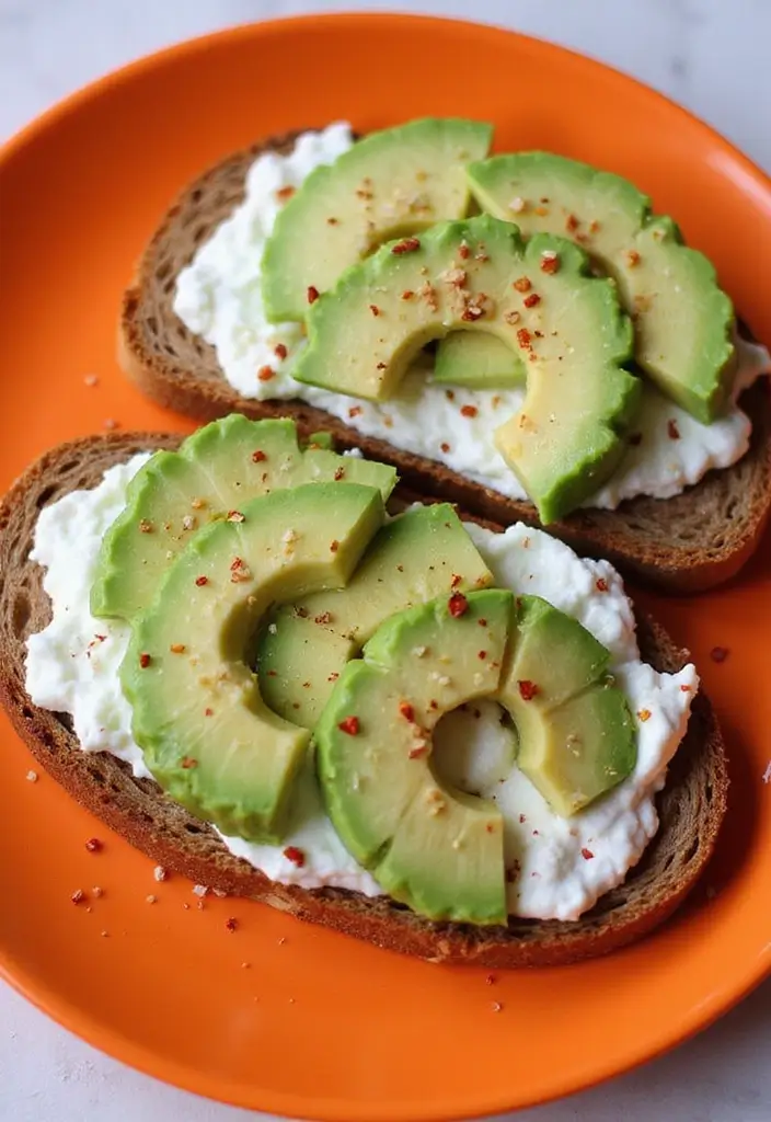 25 Cottage Cheese Mediterranean Recipes High in Protein - 13. Cottage Cheese and Avocado Toast