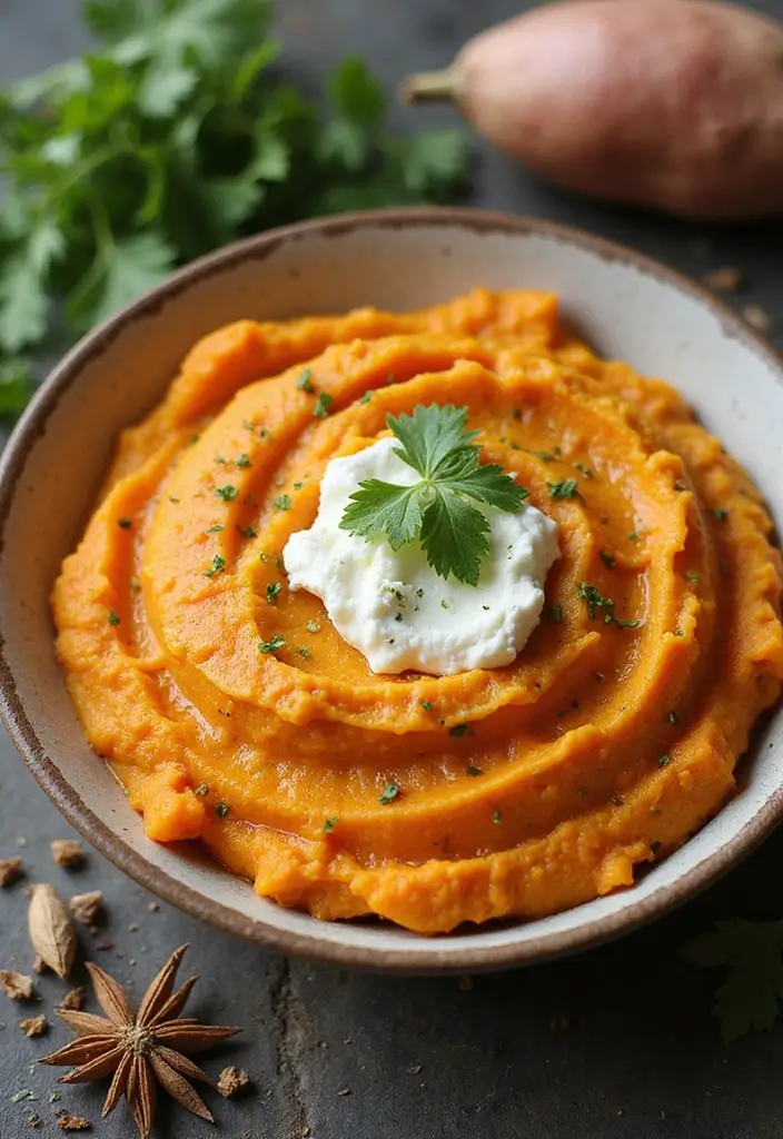 25 Cottage Cheese Mediterranean Recipes High in Protein - 19. Cottage Cheese and Sweet Potato Mash