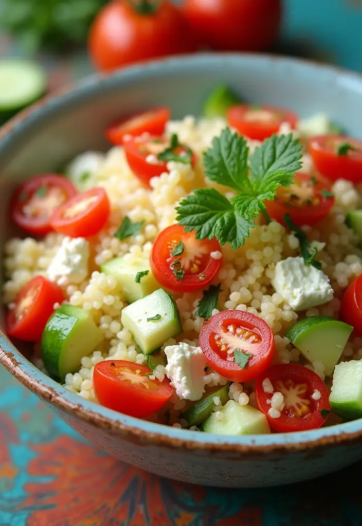 25 Cottage Cheese Mediterranean Recipes High in Protein - 23. Mediterranean Cottage Cheese Couscous