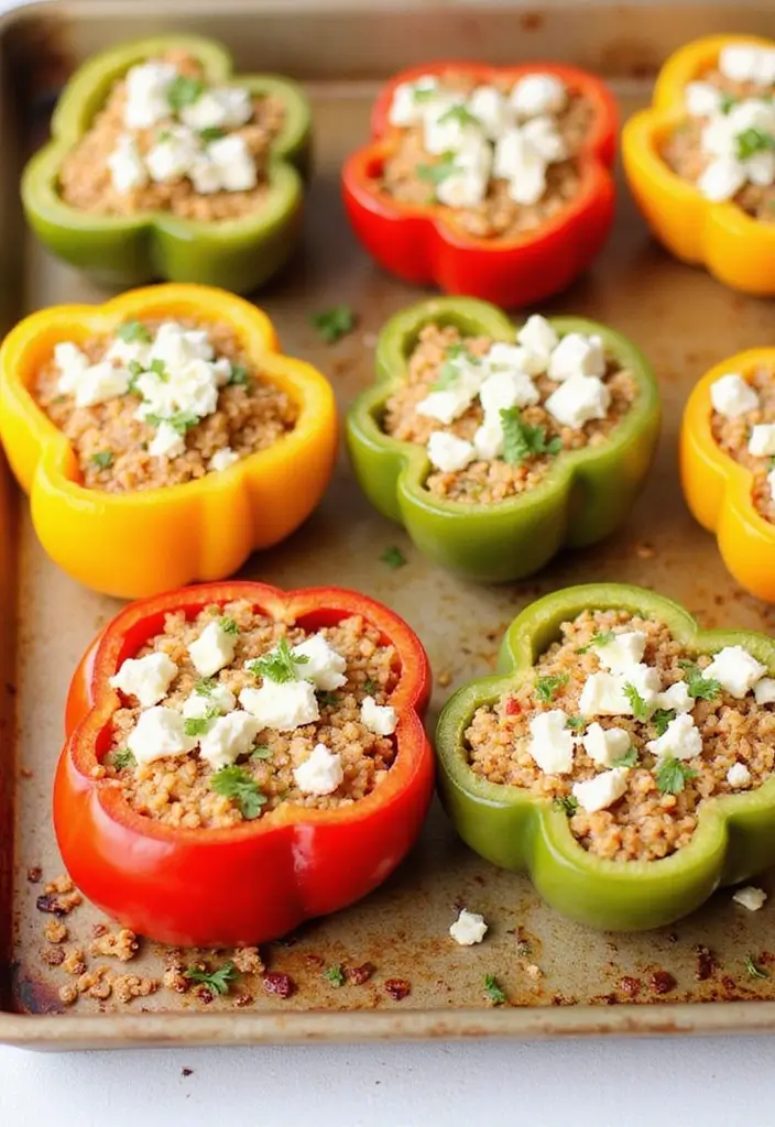 25 Cottage Cheese Mediterranean Recipes High in Protein - 4. Cottage Cheese Stuffed Peppers