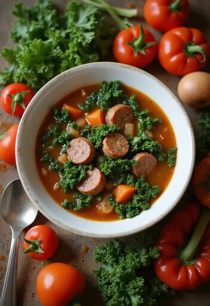 25 Cozy Mediterranean Diet Soup Recipes for Crock Pot Lovers - 12. Italian Sausage and Kale Soup