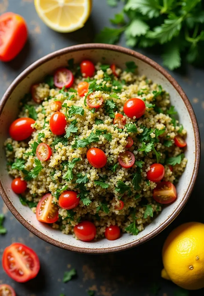 25 Dairy-Free Mediterranean Diet Recipes That Taste Amazing 1 25 Dairy-Free Mediterranean Diet Recipes That Taste Amazing - 1. Quinoa Tabbouleh Salad