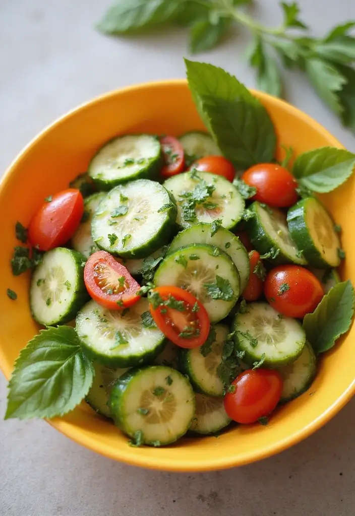 25 Dairy-Free Mediterranean Diet Recipes That Taste Amazing 123 25 Dairy-Free Mediterranean Diet Recipes That Taste Amazing - 19. Cucumber and Tomato Salad