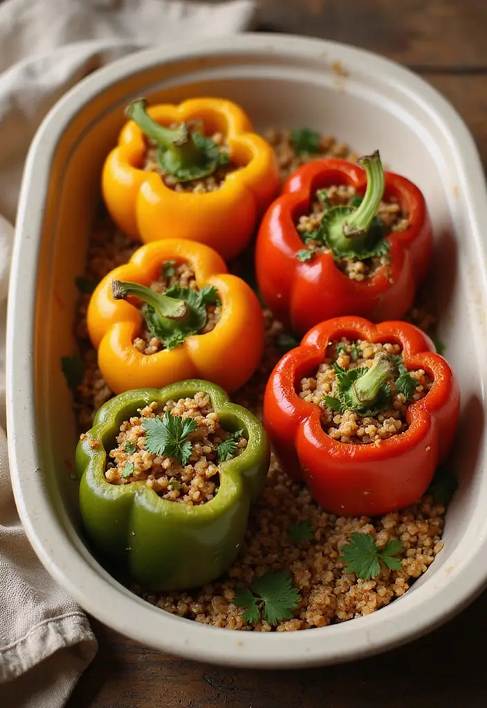 25 Dairy-Free Mediterranean Diet Recipes That Taste Amazing 36 25 Dairy-Free Mediterranean Diet Recipes That Taste Amazing - 6. Stuffed Bell Peppers