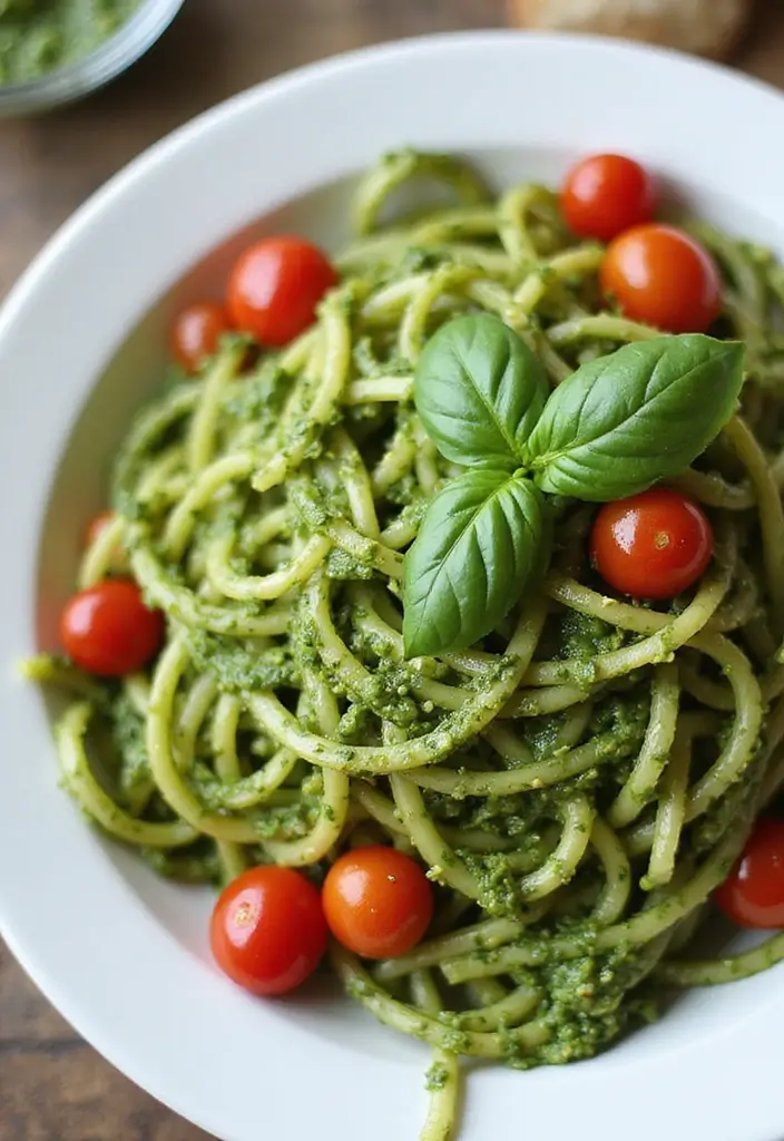 25 Gluten-Free Mediterranean Recipes for a Healthy Lifestyle 147 25 Gluten-Free Mediterranean Recipes for a Healthy Lifestyle - 25. Zoodles with Pesto and Cherry Tomatoes