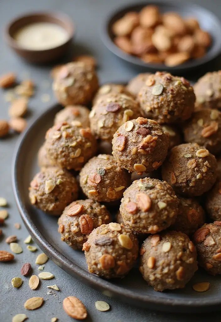 25 Healthy Mediterranean Breakfast Recipes for Busy Mornings - 12. Nut and Seed Energy Bites