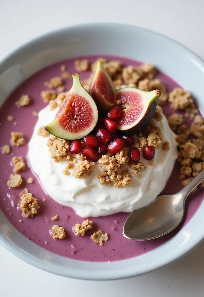 25 Healthy Mediterranean Breakfast Recipes for Busy Mornings - 16. Mediterranean Style Smoothie Bowl