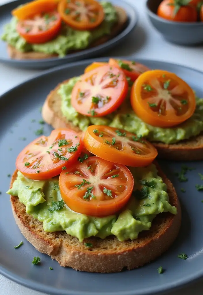 25 Healthy Mediterranean Breakfast Recipes for Busy Mornings - 2. Avocado and Tomato Toast