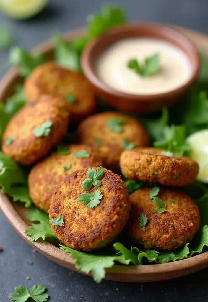 25 Low-Cal Mediterranean Recipes for Light Dinners - 12. Baked Falafel with Tahini Sauce
