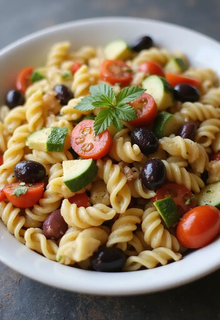 25 Low-Cal Mediterranean Recipes for Light Dinners - 13. Mediterranean Pasta Salad with Lemon Vinaigrette