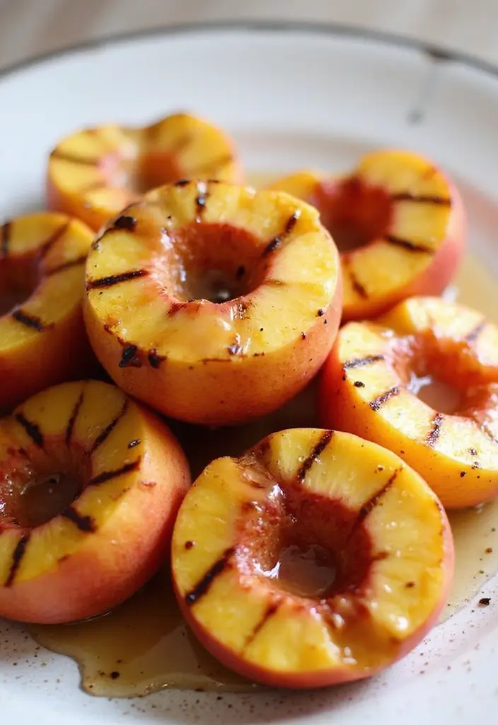 25 Low-Cal Mediterranean Recipes for Light Dinners - 25. Honey Lemon Grilled Peaches