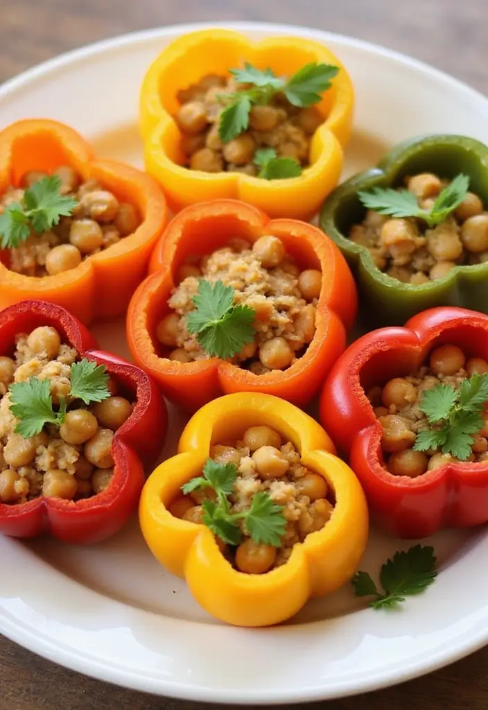 25 Low-Cal Mediterranean Recipes for Light Dinners - 5. Mediterranean Chickpea-Stuffed Peppers