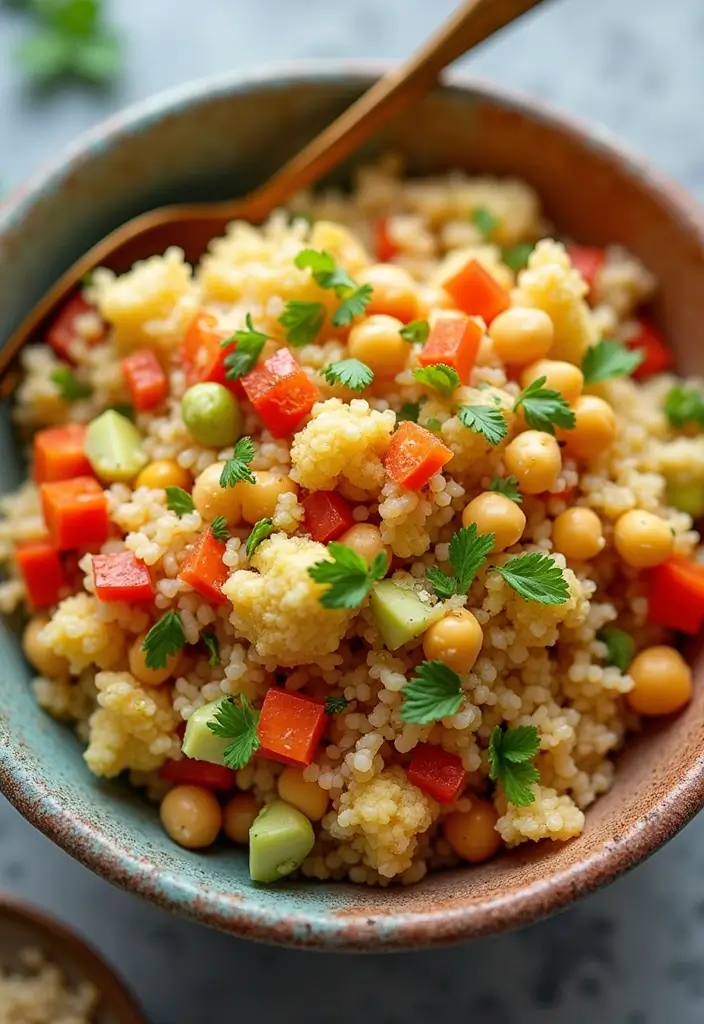 25 Low-Cal Mediterranean Recipes for Light Dinners - 7. Mediterranean Cauliflower Rice Bowl