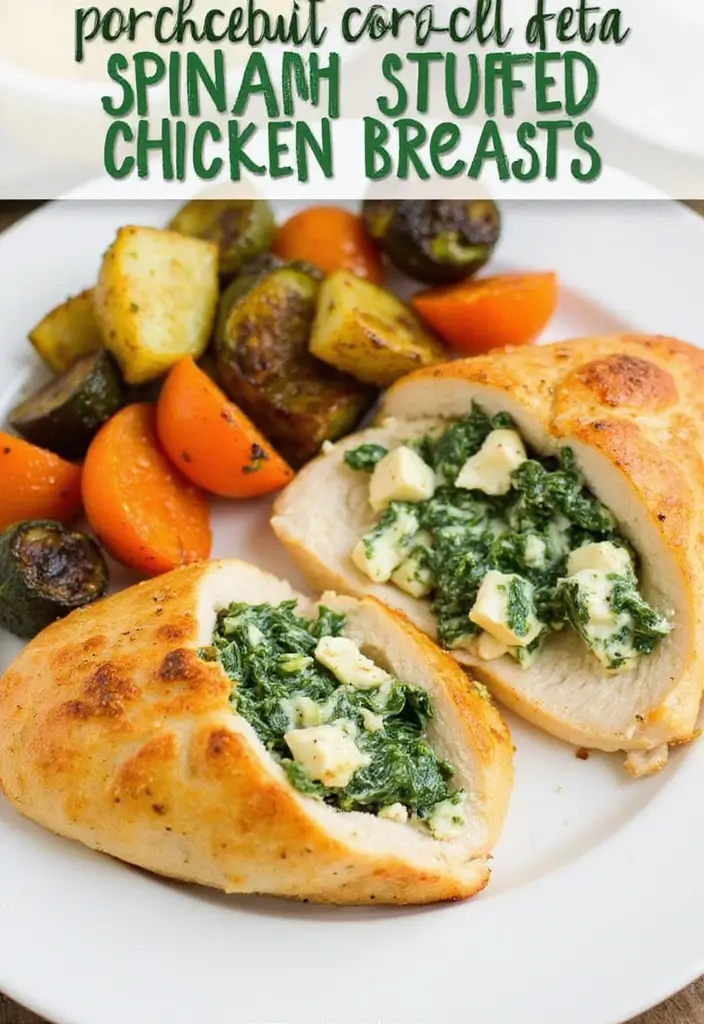 25 Low-Cal Mediterranean Recipes for Light Dinners - 8. Spinach and Feta Stuffed Chicken Breasts
