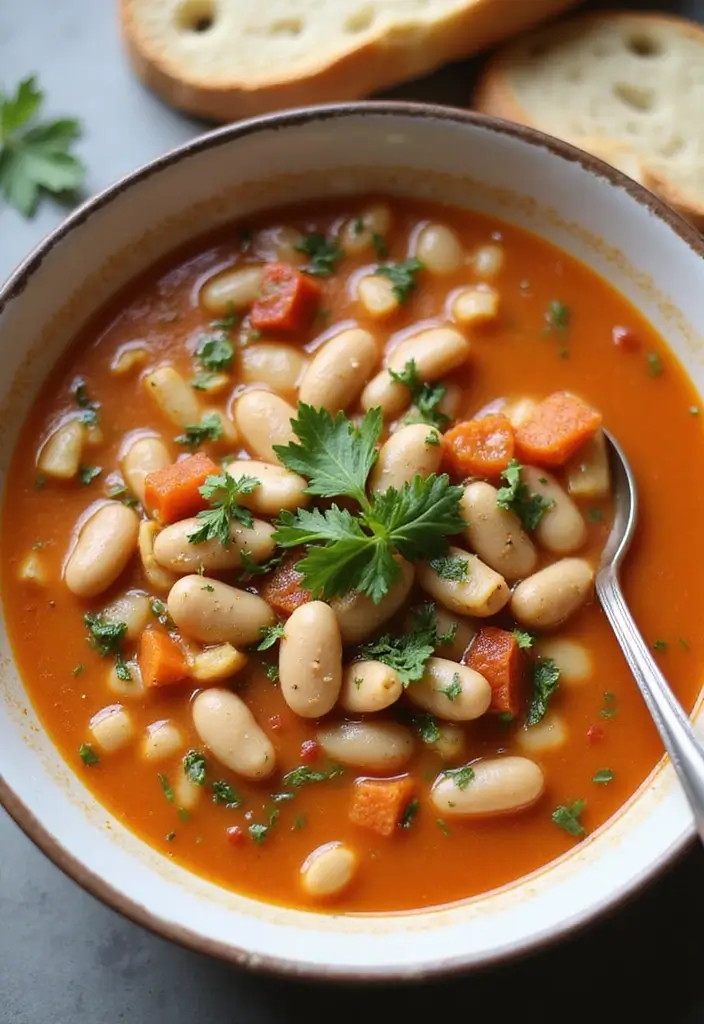 25 Mediterranean Diet Recipes on a Budget That Taste Incredible - 12. Tuscan White Bean Soup