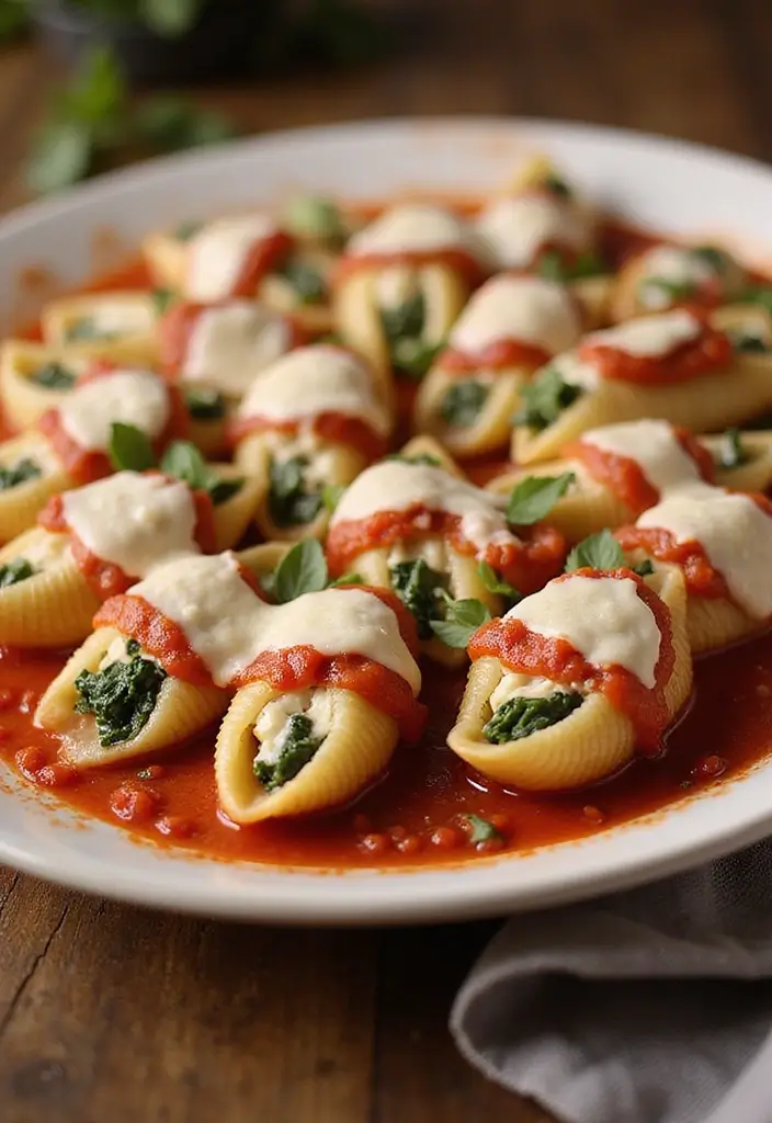 25 Mediterranean Diet Recipes on a Budget That Taste Incredible - 14. Spinach and Ricotta Stuffed Shells