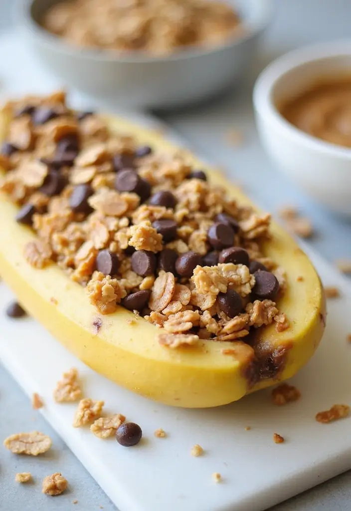 25 Mediterranean Diet Snack Recipes for Clean Eating - 14. Almond Butter Banana Boats