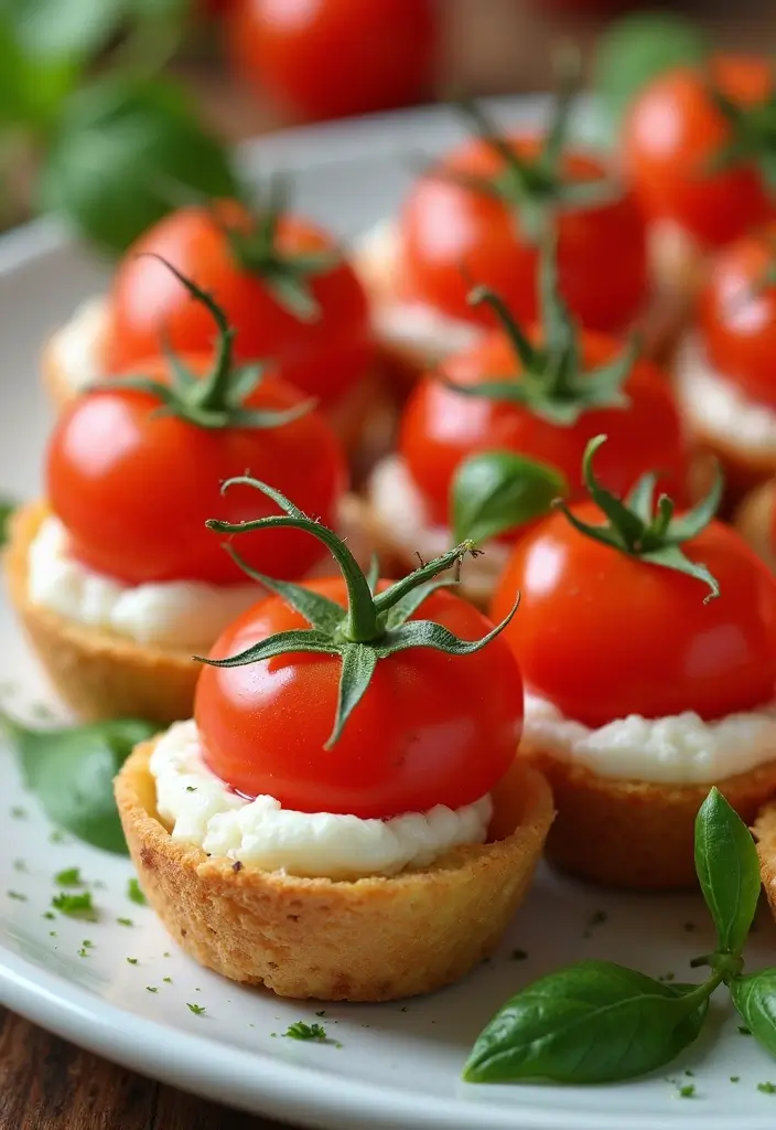 25 Mediterranean Diet Snack Recipes for Clean Eating - 16. Cherry Tomato and Mozzarella Cups