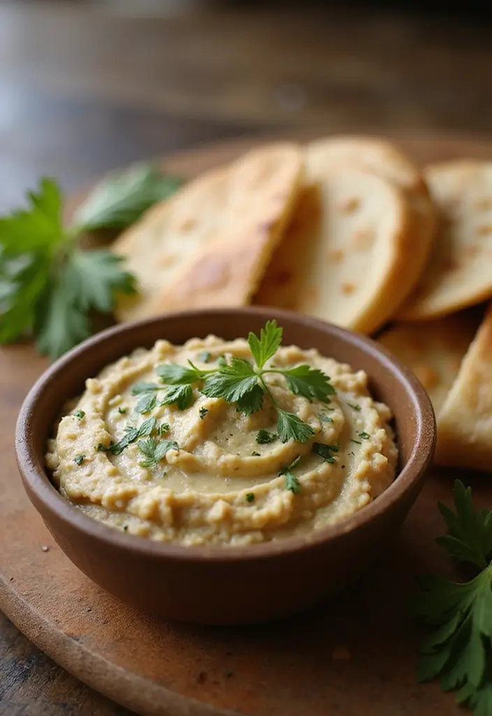 25 Mediterranean Diet Snack Recipes for Clean Eating - 17. Pita and Baba Ganoush