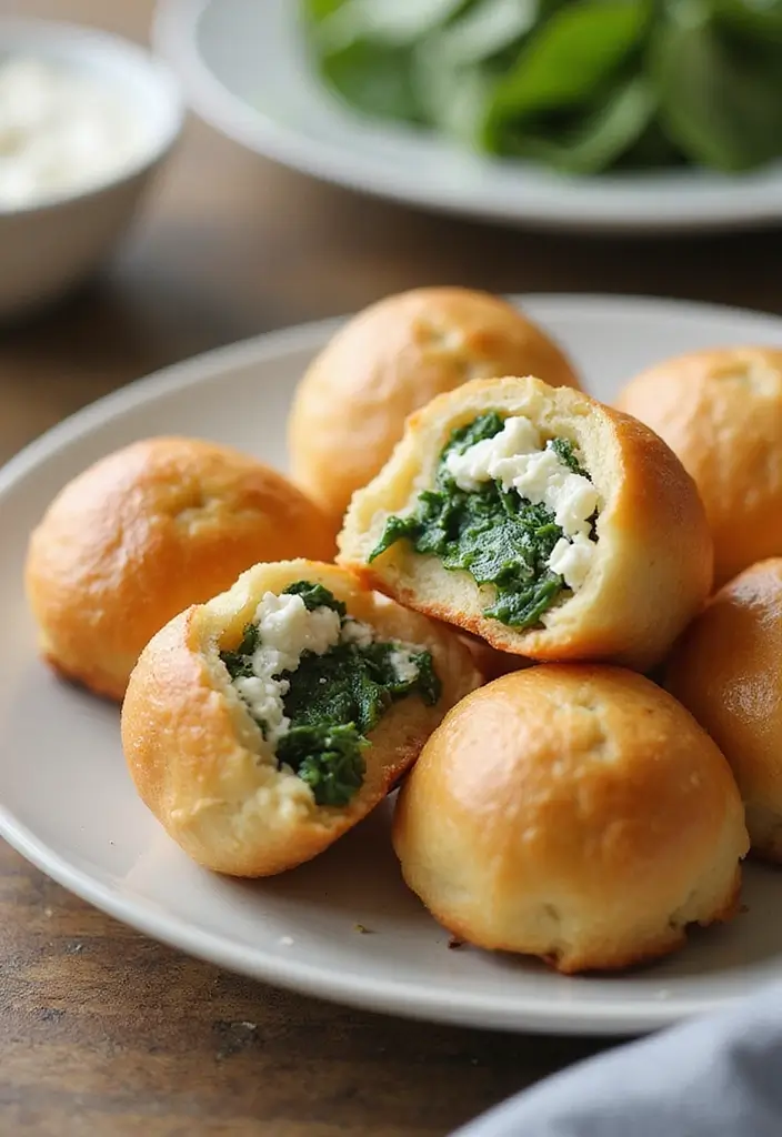 25 Mediterranean Diet Snack Recipes for Clean Eating - 5. Spinach and Feta Puff Pastry Bites