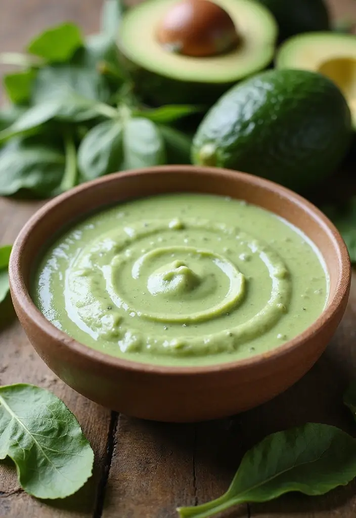 25 Mediterranean Salad Dressing Recipes for Every Taste - 14. Spinach Avocado Dressing