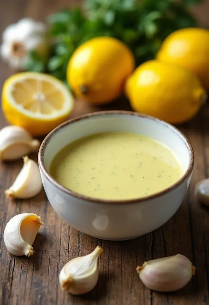 25 Mediterranean Salad Dressing Recipes for Every Taste - 22. Garlic Lemon Dressing