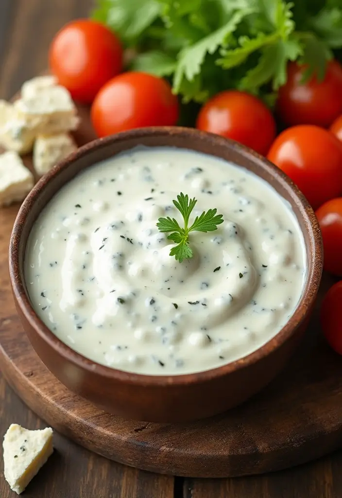 25 Mediterranean Salad Dressing Recipes for Every Taste - 25. Creamy Blue Cheese Dressing