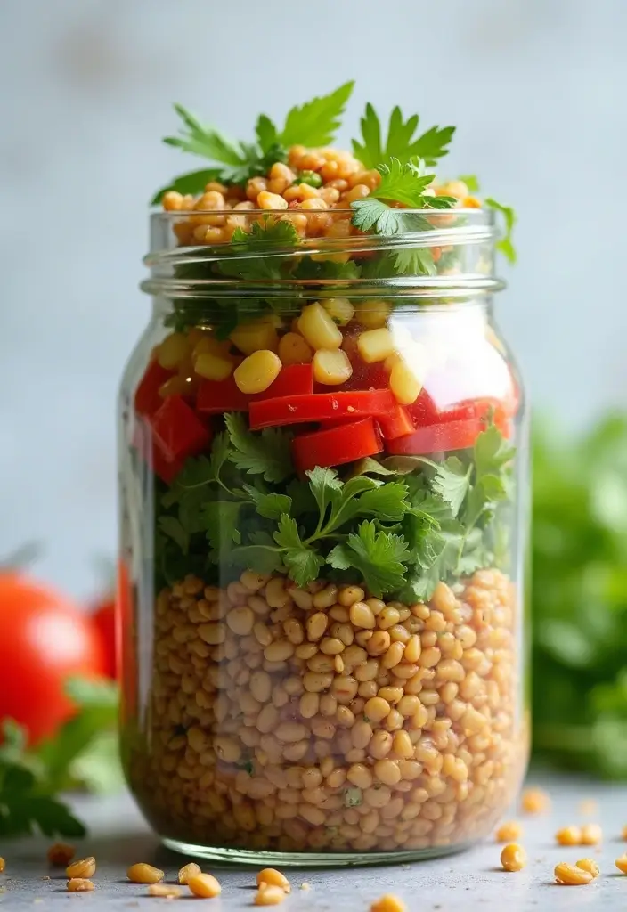 25 Mediterranean Salad in a Jar Recipes for Quick and Fresh Meals 54 25 Mediterranean Salad in a Jar Recipes for Quick and Fresh Meals - 10. Lentil Salad Jar