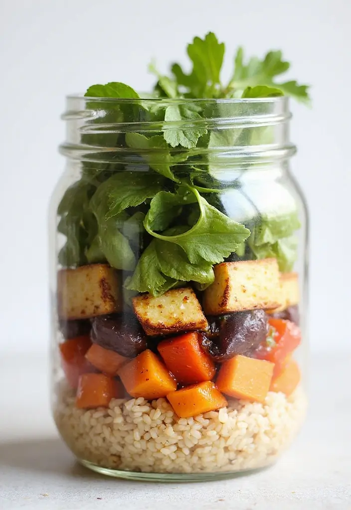 25 Mediterranean Salad in a Jar Recipes for Quick and Fresh Meals 97 25 Mediterranean Salad in a Jar Recipes for Quick and Fresh Meals - 17. Farro Salad Jar