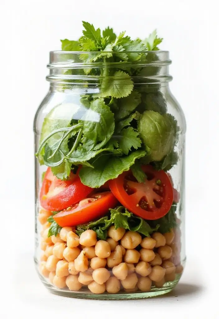 25 Mediterranean Salad in a Jar Recipes for Quick and Fresh Meals 15 25 Mediterranean Salad in a Jar Recipes for Quick and Fresh Meals - 3. Mediterranean Chickpea Salad Jar