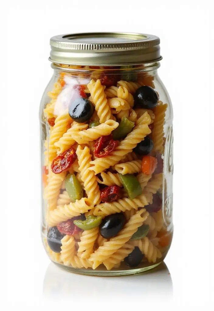 25 Mediterranean Salad in a Jar Recipes for Quick and Fresh Meals 32 25 Mediterranean Salad in a Jar Recipes for Quick and Fresh Meals - 6. Mediterranean Pasta Salad Jar