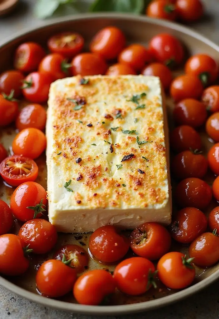 25 Mediterranean Sheet Pan Recipes for Effortless Dinners 77 25 Mediterranean Sheet Pan Recipes for Effortless Dinners - 13. Baked Feta with Cherry Tomatoes