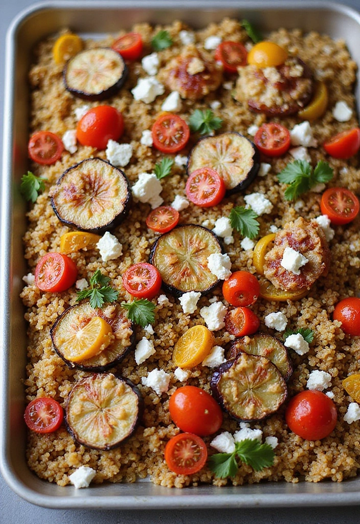 25 Mediterranean Sheet Pan Recipes for Effortless Dinners 15 25 Mediterranean Sheet Pan Recipes for Effortless Dinners - 3. Mediterranean Quinoa and Veggie Bake