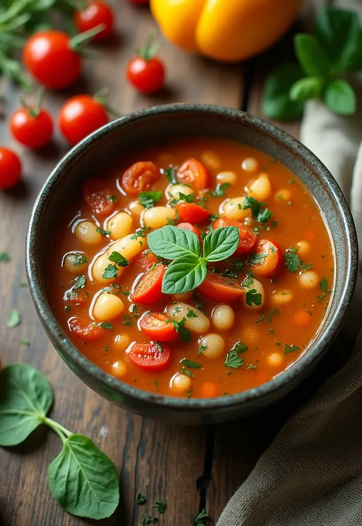 25 Mediterranean White Bean Soup Recipes for Cozy Nights - 13. Mediterranean Vegetable and White Bean Soup