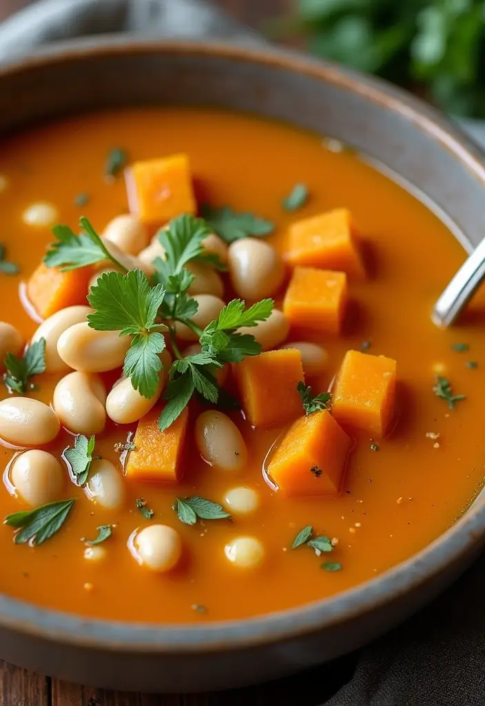 25 Mediterranean White Bean Soup Recipes for Cozy Nights - 17. White Bean and Sweet Potato Soup
