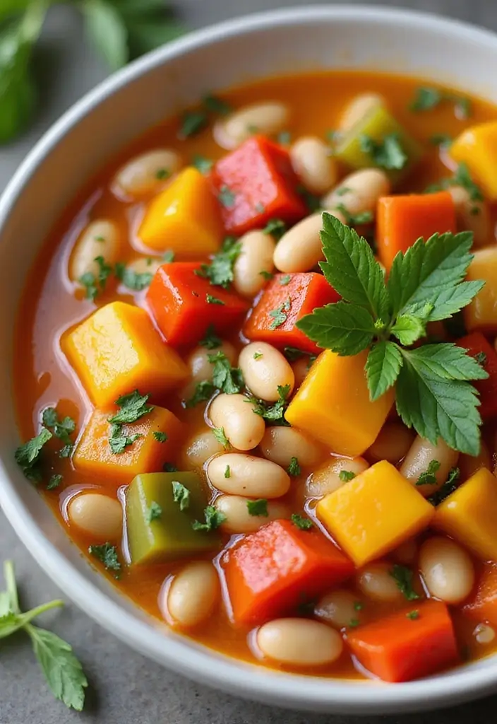 25 Mediterranean White Bean Soup Recipes for Cozy Nights - 24. White Bean and Bell Pepper Soup
