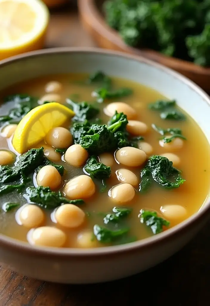 25 Mediterranean White Bean Soup Recipes for Cozy Nights - 7. White Bean Soup with Kale and Lemon