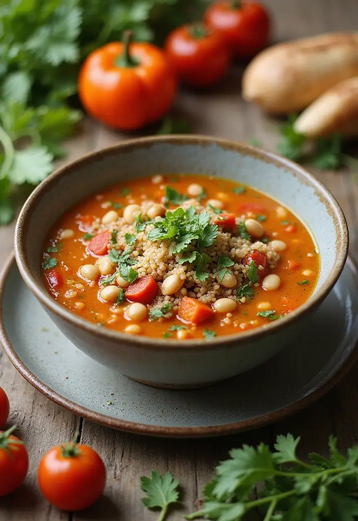 25 Mediterranean White Bean Soup Recipes for Cozy Nights - 9. Mediterranean Bean and Quinoa Soup