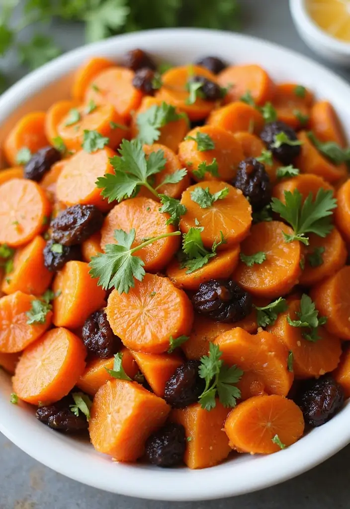 26 Mediterranean Diet Recipes Without Tomatoes (Still Delicious) - 11. Carrot and Raisin Salad