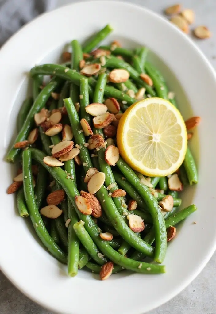 26 Mediterranean Diet Recipes Without Tomatoes (Still Delicious) - 12. Green Bean Almondine