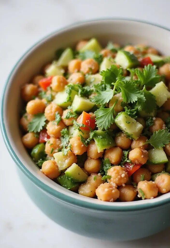 26 Mediterranean Diet Recipes Without Tomatoes (Still Delicious) - 18. Chickpea Tabbouleh