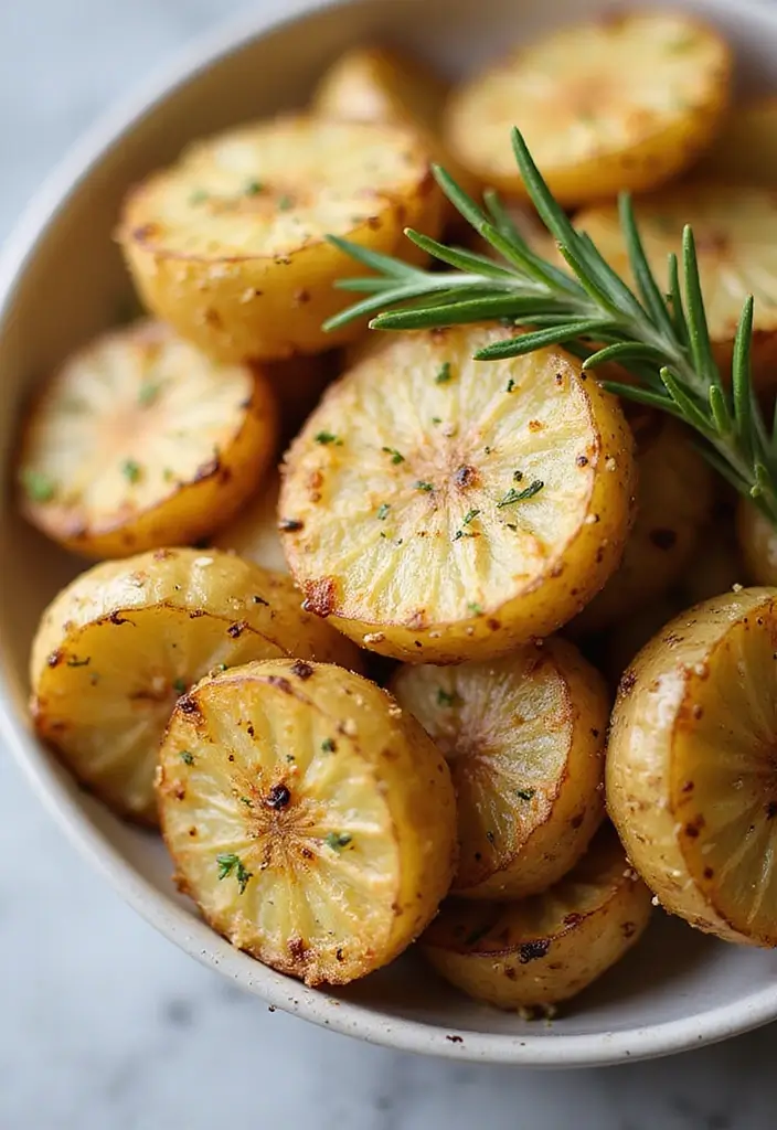 26 Mediterranean Diet Recipes Without Tomatoes (Still Delicious) - 22. Garlic Roasted Potatoes
