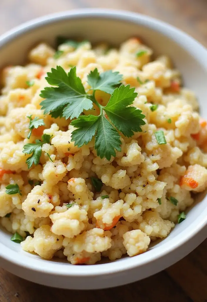 26 Mediterranean Diet Recipes Without Tomatoes (Still Delicious) - 8. Cauliflower Rice Pilaf