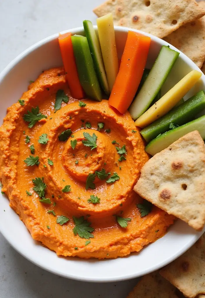 27 Gluten-Free & Low-Carb Mediterranean Diet Recipes You’ll Love 125 27 Gluten-Free & Low-Carb Mediterranean Diet Recipes You’ll Love - 21. Roasted Red Pepper Hummus