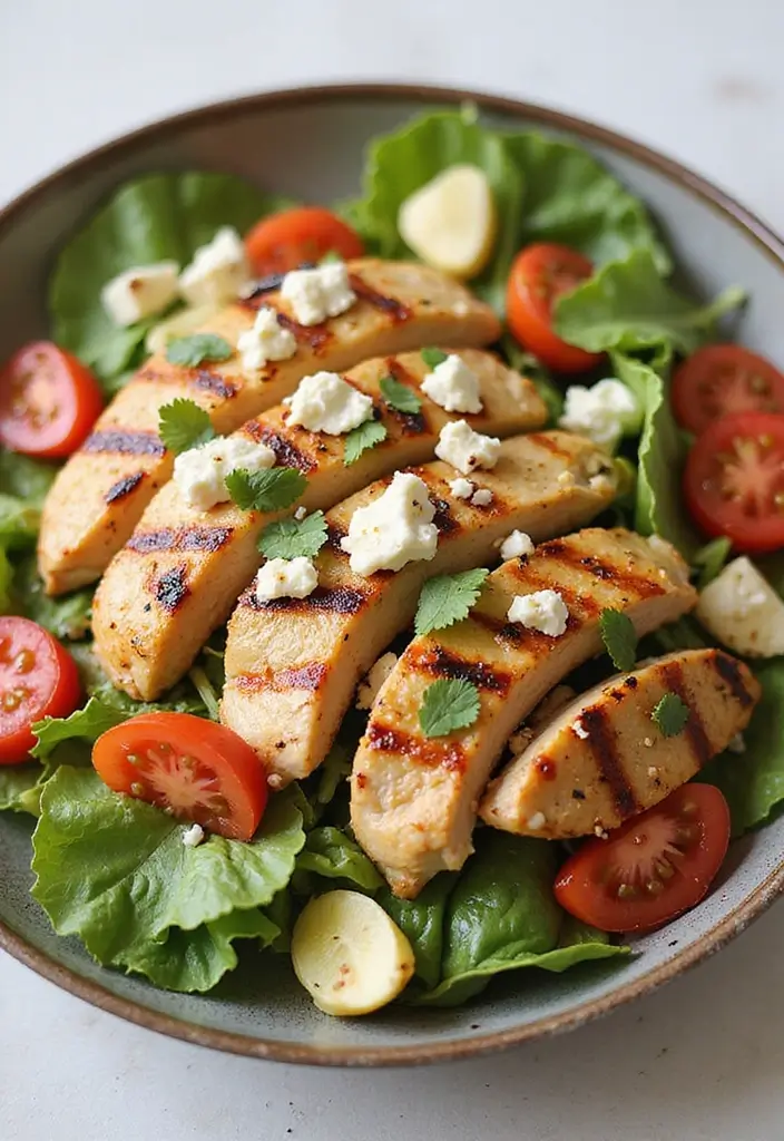 27 Gluten-Free & Low-Carb Mediterranean Diet Recipes You’ll Love 156 27 Gluten-Free & Low-Carb Mediterranean Diet Recipes You’ll Love - 26. Greek Salad with Grilled Chicken