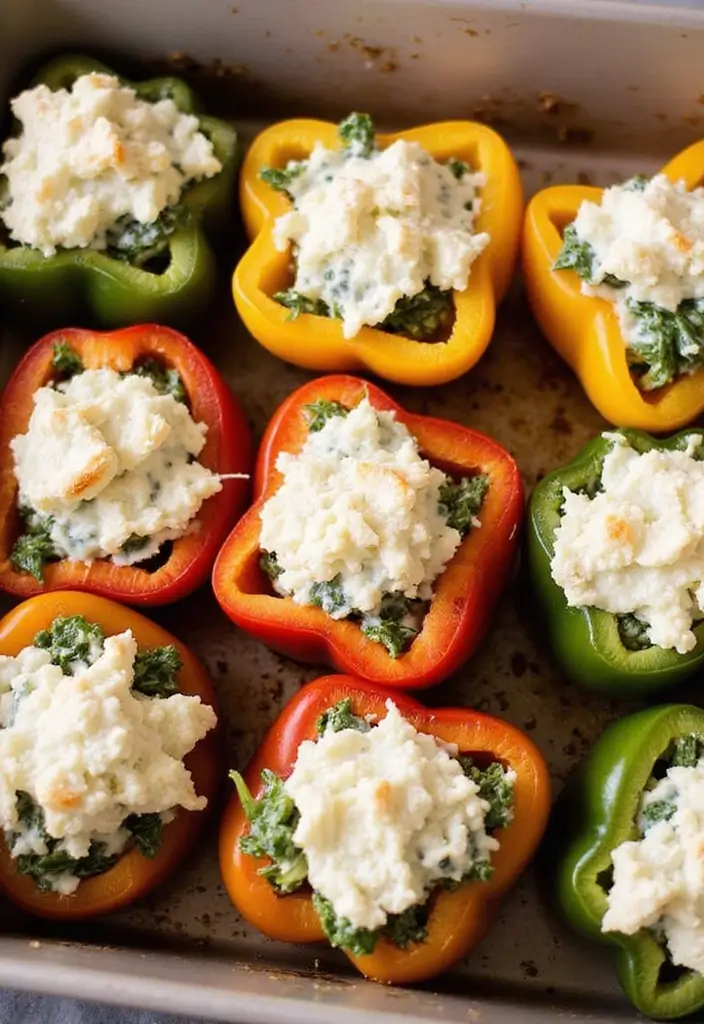 27 Gluten-Free & Low-Carb Mediterranean Diet Recipes You’ll Love 36 27 Gluten-Free & Low-Carb Mediterranean Diet Recipes You’ll Love - 6. Spinach and Feta Stuffed Peppers
