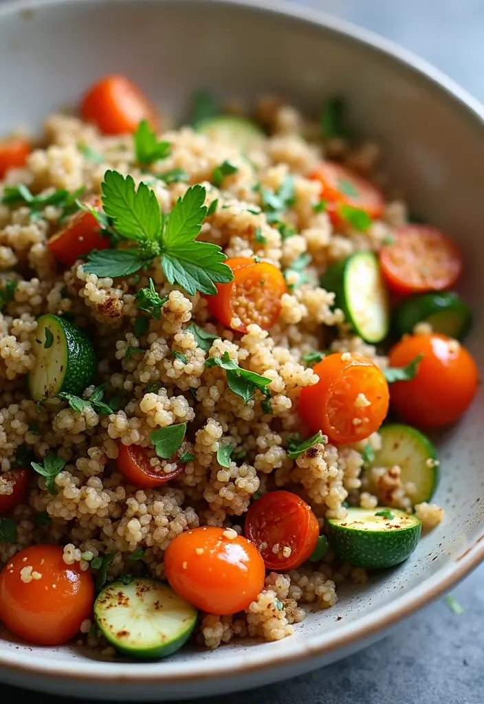 27 High-Protein Mediterranean Recipes for Energy and Fitness - 15. Roasted Vegetable and Quinoa Salad