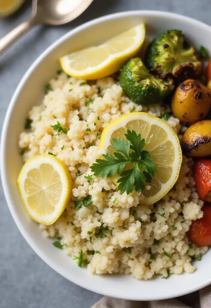 27 High-Protein Mediterranean Recipes for Energy and Fitness - 19. Lemon and Herb Couscous